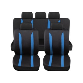 Auto Accessori Lupex Universal Seat Covers Set LS09 Blue Front and Rear Polyester No SUV
