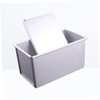 CIYODO 1pc Rectangular Toast Mold with Lid Silver Bread Baking
