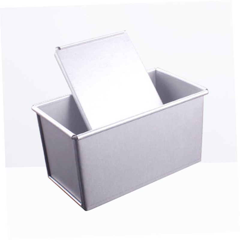 CIYODO 1pc Rectangular Toast Mold with Lid Silver Bread Baking