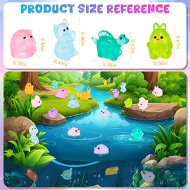 Hysagtek Mini Resin Animals Blind Bags - 100 Pcs Luminous Tiny Animals Glow in The Dark Little Farm Figures Micro Landscape Aquarium Potted Xmas Dollhouse Decor Fairy Garden Accessories