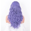 LEMEIZ, LEMEIZ-067 - Parrucca Sintetica, da Donna, Capelli ondulati, Violet