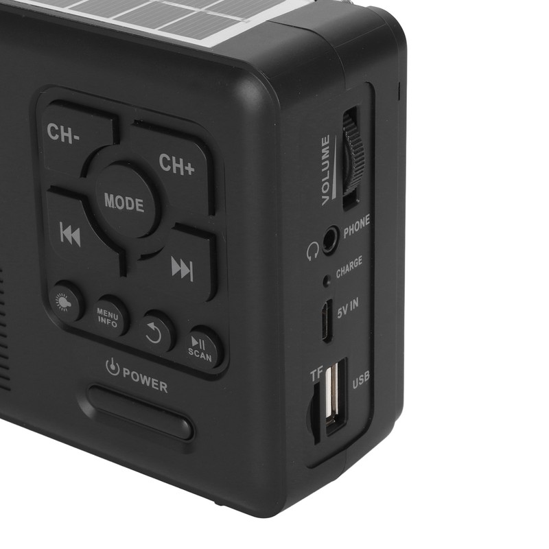 Solar Hand Crank Radio DAB FM Bluetooth 5.0 4 Ways