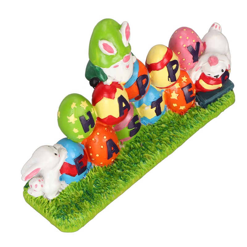 Easter Eggs Bunny Ornament Waterproof Resin Eggs Bunny Centerpiece Adorable