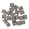 20PCS Beard Beads Retro Alloy Multipurpose Hair Tube Beads for