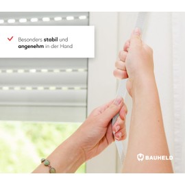 BAUHELD® 50 m Roller Shutter Strap 14 mm 18 mm 20 mm 23 mm [Made in Germany] Suitable for Roller Shutters on Doors and Windows [High Tear Resistance and UV Stability] Roller Shutter Webbing Grey White