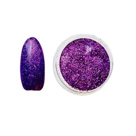 1x Acrylic Powder pot Glitter Collection Nail Extension Art Design Manicure pedicure (Purple Metallic)