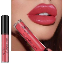 Brillo Labial en Crema 12 Colores, Lápiz Labial Líquido Aterciopelado Hidratante, Resistente al Agua, Antiadherente, de Larga Duración, Color Crema para Mujeres (1#)