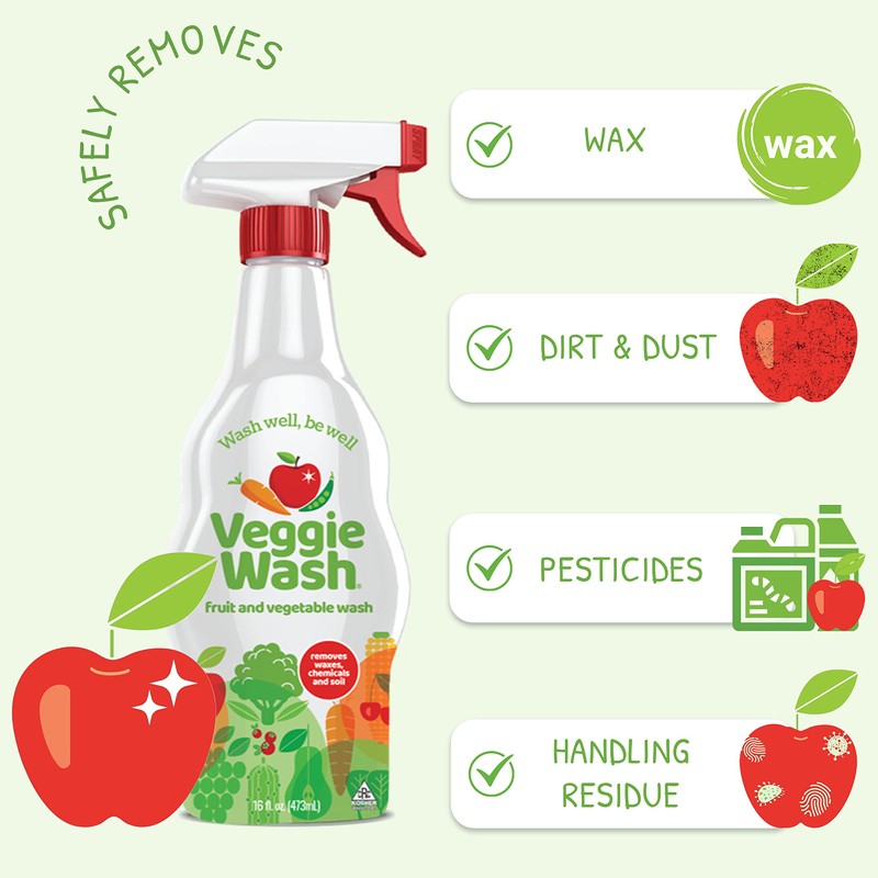 Veggie Wash Fruit & Vegetable Wash, Produce Wash and Cleaner,