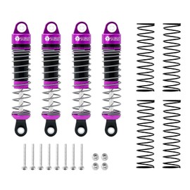 TCRC 4PCS Aluminum RC Oil-Filled Shock Absorber Damper Set Replaceable Linear Rate Springs & Progressive Rate Springs for Redcat Ascent-18 1/18 RC Crawler Upgrades