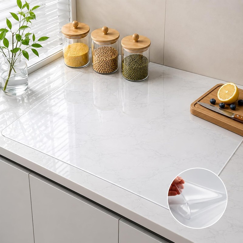 Clear Silicone Countertop Protector Mat, 23.6" *15.7" Non Slip &