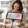 10X Hands-Free Full-Page Magnifying Glass with 50 LED Lights &