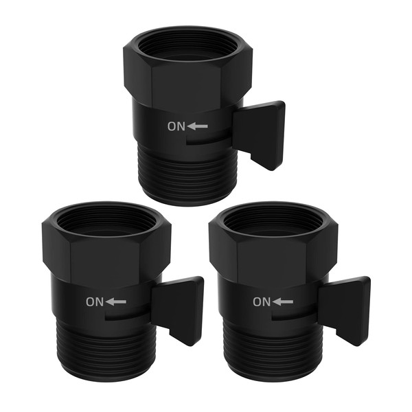 Hibbent All Metal 3 Pack Shower Head Flow Control Valve,
