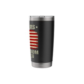 250 Years Of Freedom 1776 2026 American Flag 4 July Vintage Stainless Steel Insulated Tumbler
