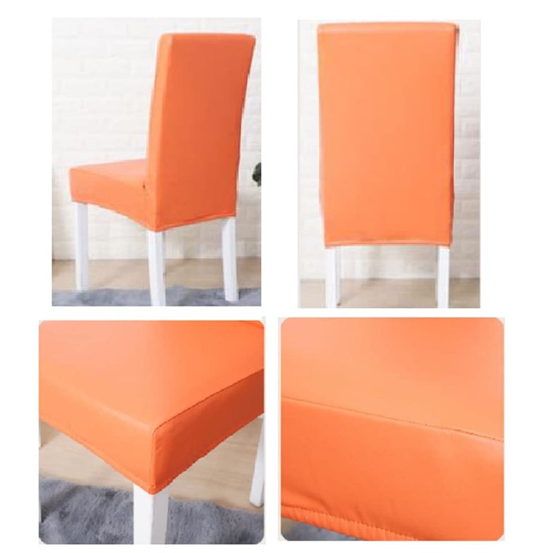 [pkpohs] Chair Cover Dining PU Dining Chair Waterproof Elastic Dining