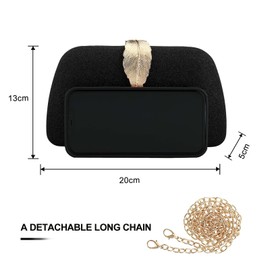 Gelory Evening Bag - Small Clutch Purses for Women Wedding - Women's Evening Handbags Formal Crossbody Evening Clutch-Black