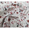 Christmas Fabric - Father Christmas Snowman Robin Reindeer Xmas Trees