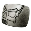 Belt Buckles Cowboy Western Accessories Cool Silver Skull Rectangular Design