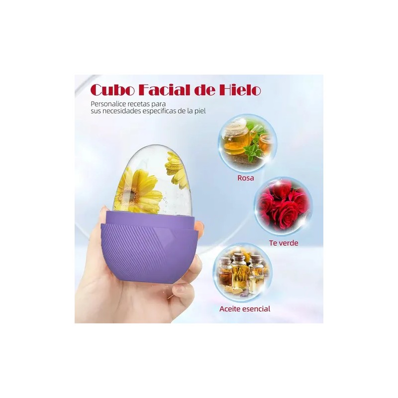 Rodillo Silicón Hielo Para Masaje Facial Reutilizable
