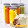 Glass Water Bottles Set - 6 Pack Wide Mouth with