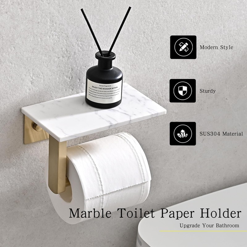 JOMANDAN 304 Wall Mounted Toilet Paper Holder, Toilet Paper Phone