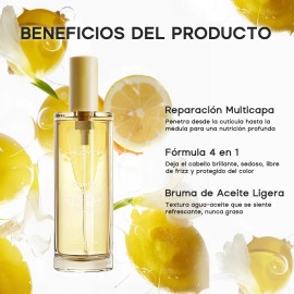 Halovida Aceite Capilar, Protector Térmico Antifrizz, 80ml