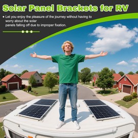 2 Sets (4 Pack) 45inch Adjustable Solar Panel Tilt Mount Brackets with Foldable Tilt Legs for 45" Panels | 2400Pa Windproof Adjustable Solar Panel Mount Brackets Kit for RV/Roof/Ground