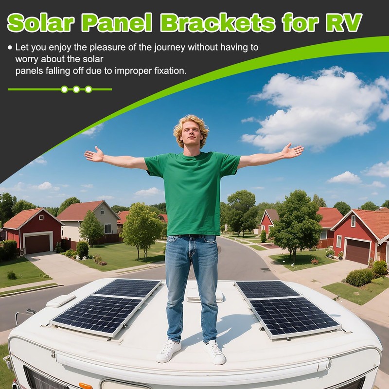 2 Sets (4 Pack) 45inch Adjustable Solar Panel Tilt Mount