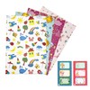 ARKRAFT Wrapping Paper 4 Sheets XXL Contains 6 Stickers (F4