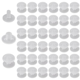 INCREWAY 60pcs Plastic Eyelets, Clear Transparent Binding Chicago Screws for Quick Stapling of Folders, Compartments（M5*10）