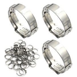 EATAKWARD 3/4 Inch Pex Crimp Ring, 50 Pack Pex Fitting Clamps Pinch Ring, 304 Stainless Steel Clamps Pinch Ring for PEX Tubing Fittings Connection