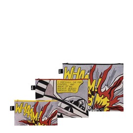 Roy Lichtenstein Whaam! Recycled Zip Pockets, multicoloured, Cosmetic case