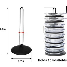 CLARYBERE, Tumbler Lid Organizer，Lid Organizer with Collapsible Design、Can Accommodate Up to 10 Cup Lid，Saves Kitchen Cabinet and Countertop Space （Suitable for Cup Lid Mouth Than 1.5cm） (2 pieces)