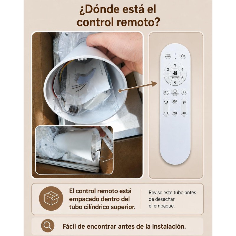 Airwit Ventilador de Techo 41", Reversible, 5 Aspas