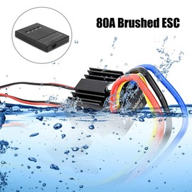 Brushless Motor,Waterproof 80A Brushed ESC Program Card Accessory Part Brushes for 1/10 1/8 RC Car Model Electric Motors & Parts