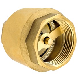 Premium 0.5 to 1.5 inch Check Valve / Non-Return Valve made of High Quality Brass - Robust, Rust-Proof & Waterproof for Pumps, Fountains, Washing Machines, Gardens, Water Butts, Barrels