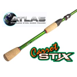 Carrot Stix Collapsible 2 Piece Spinning Wild Wild Green PRO Greenwater Inshore Fishing Rod (7'6" Medium)
