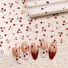 JMEOWIO 3D Nagelsticker Kirsche Nail Art Sticker Selbstklebend Nagelaufkleber 5D