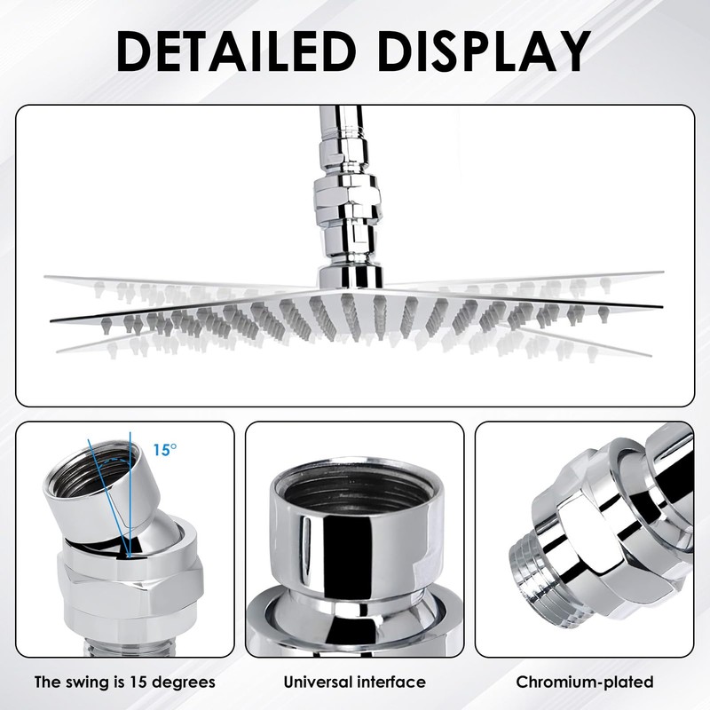 Shower Connector Ball, G1/2 Universal Shower Head Connector Rotatable Adapter