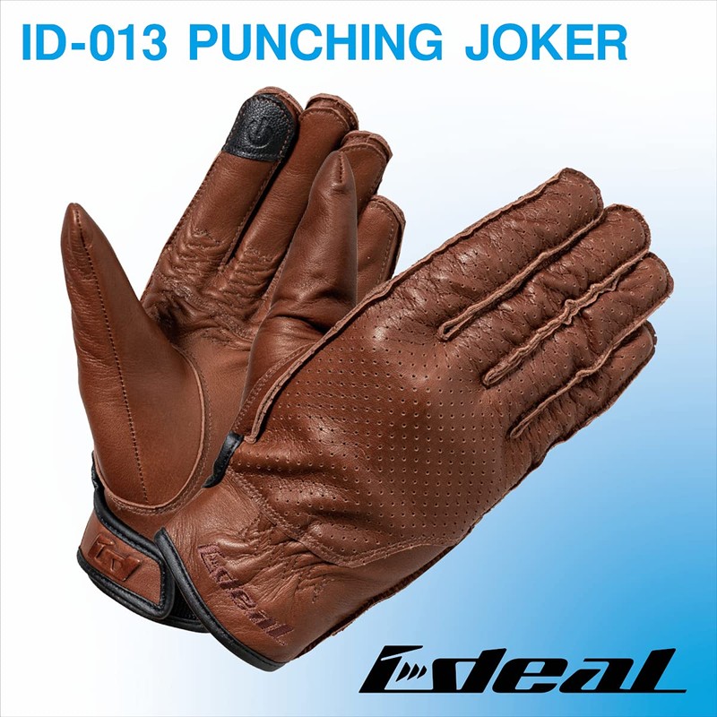 [Yamashiro] Motorcycle Gloves Ideal ID-013 PUNCHING JOKER _ Brown_M _ID013BR/M