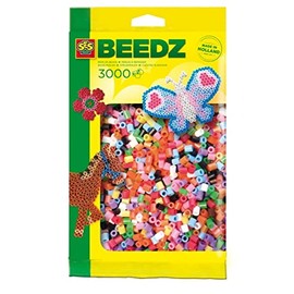 SES Creative 00771 Children's Packet of 3000 Mix Basic Iron-on Beads, 13 x 23 x 3 cm