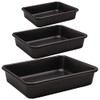 Kazozobi 3-Pack Roasting Pan Set, Nonstick Baking Tray Set, Rectangular
