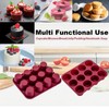 Nalchios Silicone Muffin Pan 12 Cups Deep Jumno, Chocolate Molds
