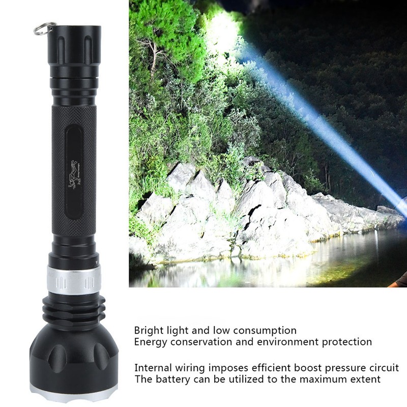 Aluminium Alloy LED Diving Flashlight Outdoor Waterproof Strong Light 100M