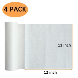 Belinlen Bamboo Paper Towels Replacement 4 Rolls 80 Sheets Heavy Duty Machine Washable Reusable Paper Towels for Kitchen and Daily Use(11x12”, 4 Rolls)