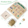 Joyreal Wooden Visual Schedule for Kids - Three Rows Hanging