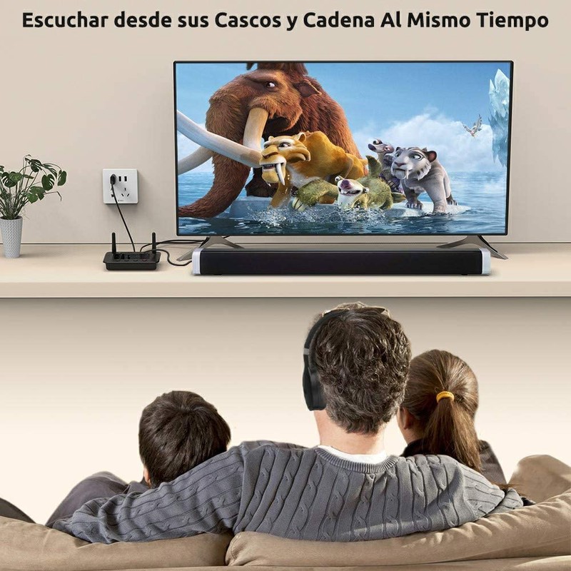 1Mii Transmisor Receptor Bluetooth 5.3 TV, Adaptador Bluetooth Audio Inalámbrico,