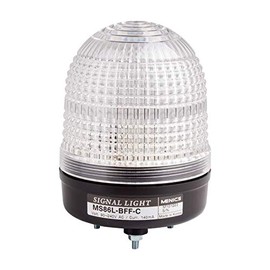 MS86T-B00-C, Beacon Steady & Flash & Rotating Light, 86mm Clear Lens, 100dB Sound, Stud Mount, High Intensity LED, 12-24V AC/DC