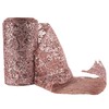 MEEDEE 6 Inch Wide Rose Gold Glitter Mesh Web Wired