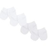 TeddyTs Baby Scratch Mittens 4 Pair Pack (White)