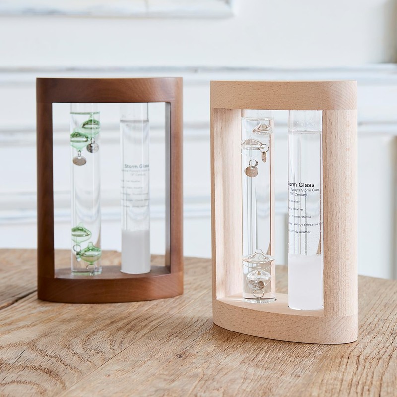 Chatani 333-S272GR Thermometer & Storm Glass, Green, H7.3 x W